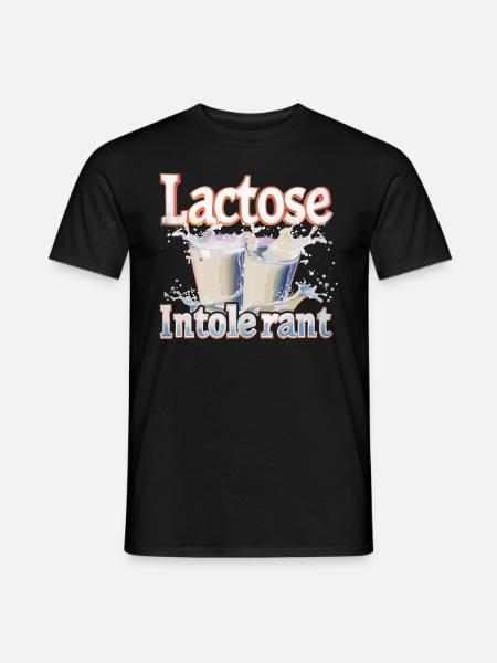 Laktosetolerant Oder Laktoseintolerant - Männer T-Shirt - Schwarz