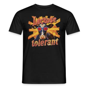 Lactose tolerant or lactose intolerant - Men's T-Shirt - black - Front - AI Model Male 178 light (178cm)