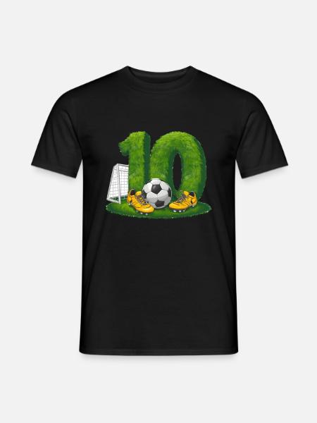 10th Birthday 10 Years Soccer Soccer Player - Men's T-Shirt - black