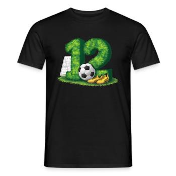 12th Birthday 12 Years Soccer Soccer Player - Men's T-Shirt - black - Front - AI Model Male 178 light (178cm)
