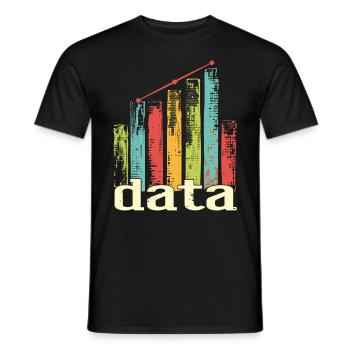 Codage des données de l’analyste comportemental - T-shirt homme - noir - Devant - AI Model Male 178 light (178cm)