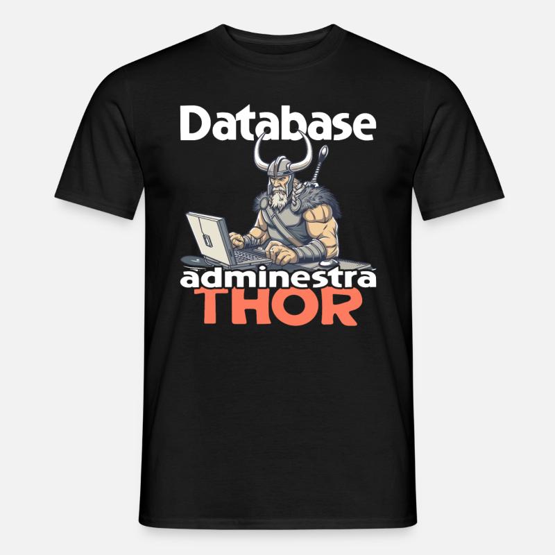 Viking Databaseadministra-thor Nerdy - Men’s T-shirt - black
