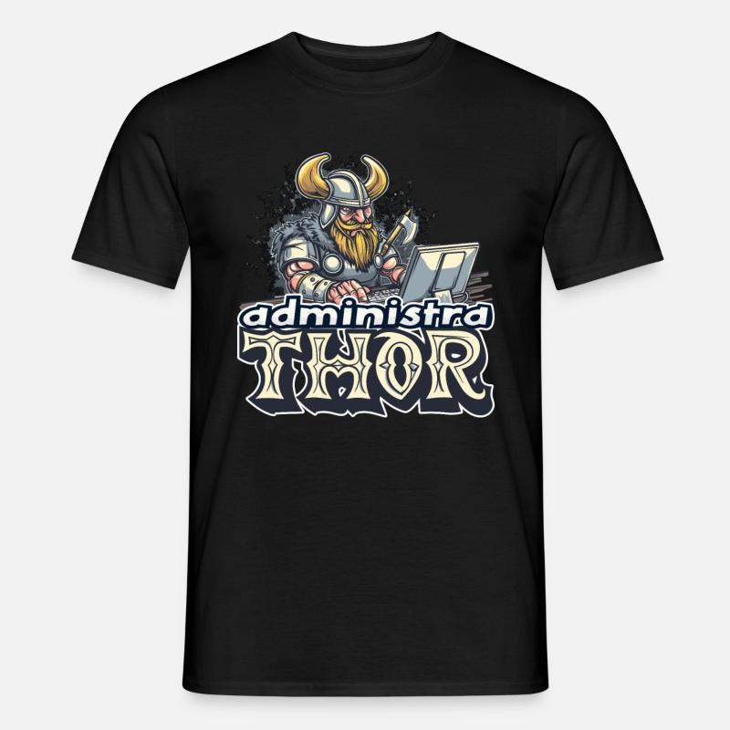 Viking Databaseadministra-thor Nerdy - Männer T-Shirt - Schwarz