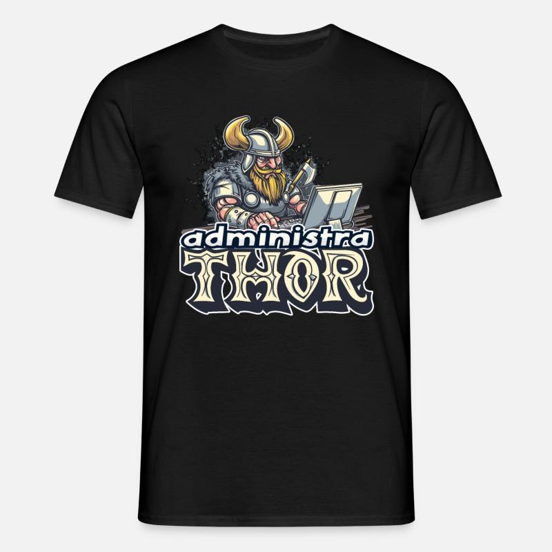 Viking Databaseadministra-thor Nerdy - Men's T-Shirt - black