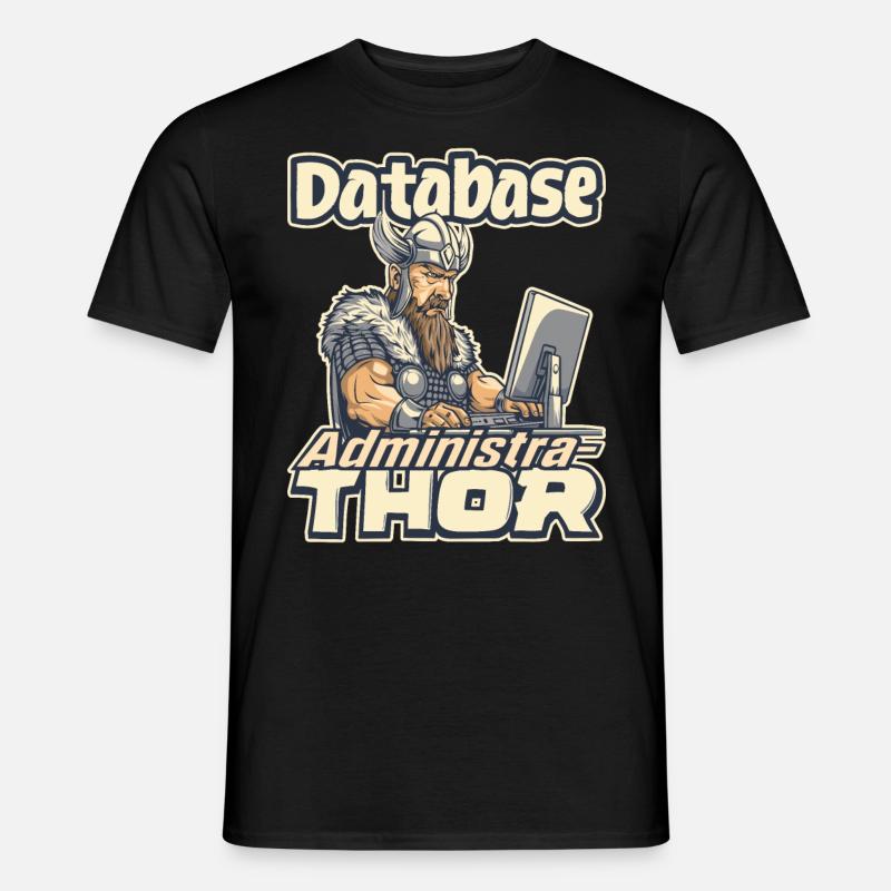 Viking Databaseadministra-thor Nerdy - Men’s T-shirt - black