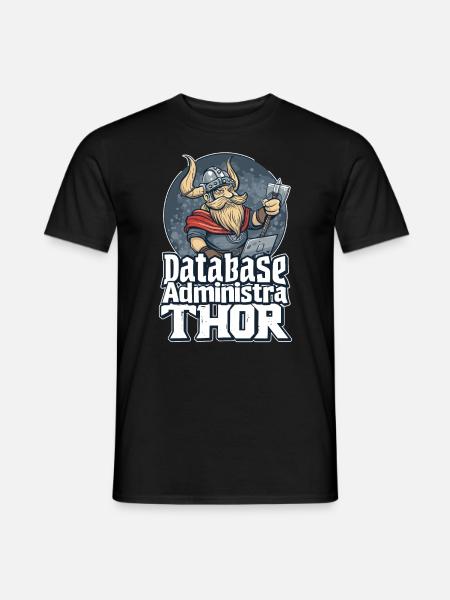 Viking Databaseadministra-thor Nerdy - Männer T-Shirt - Schwarz