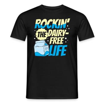 Lactose tolerant or lactose intolerant - Men's T-Shirt - black - Front - AI Model Male 178 light (178cm)