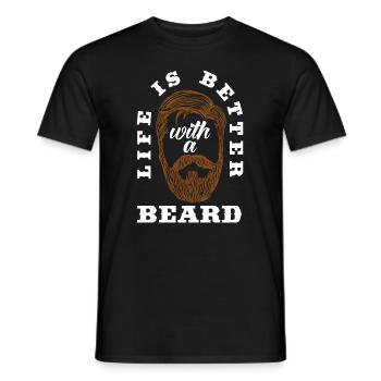 Beard Care Beard Lover Men Beard - Men's T-Shirt - black - Front - AI Model Male 178 light (178cm)
