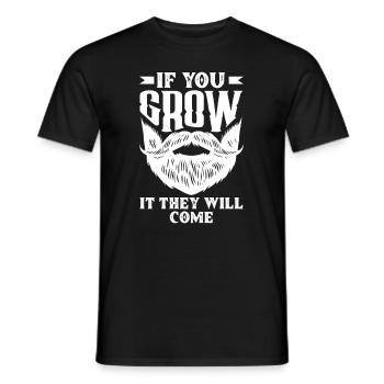 Soins de la barbe Beard Lover Hommes Barbe - T-shirt homme - noir - Devant - AI Model Male 178 light (178cm)