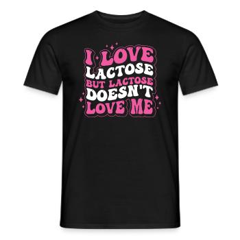 Lactose tolerant or lactose intolerant - Men's T-Shirt - black - Front - AI Model Male 178 light (178cm)