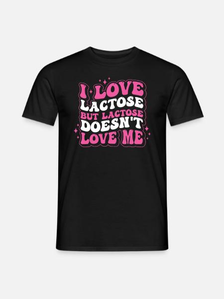 Laktosetolerant Oder Laktoseintolerant - Männer T-Shirt - Schwarz