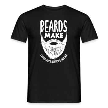 Bartpflege Bart Liebhaber Männer Bart - Männer T-Shirt - Schwarz - Vorne - AI Model Male 178 light (178cm)