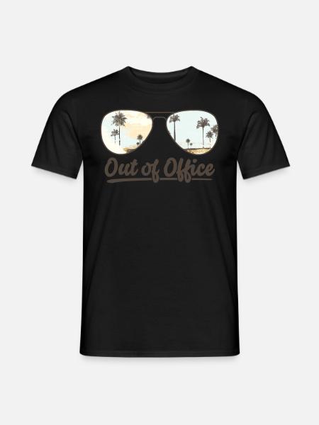 Out of Office Sonnenbrille Sommerferien - Männer T-Shirt - Schwarz