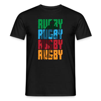 Rugby Rugby Rugby Rugby Rugby à Bunt - T-shirt homme - noir - Devant - AI Model Male 178 light (178cm)