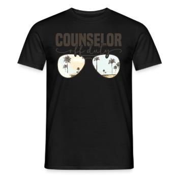 School Counselor Off Duty Funny Summer Vacation - Men's T-Shirt - black - Front - AI Model Male 178 light (178cm)