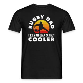 Rugby Dad Like A Regular Dad But Cooler - Männer T-Shirt - Schwarz - Vorne - AI Model Male 178 light (178cm)