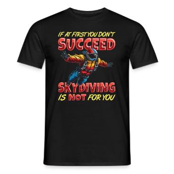 Lustiges Fallschirmspringer - Männer T-Shirt - Schwarz - Vorne - AI Model Male 178 light (178cm)