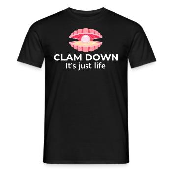 Muschelschalen Sammler Beachcomber Beach - Männer T-Shirt - Schwarz - Vorne - AI Model Male 178 light (178cm)