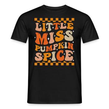 Little Miss Kürbisgewürz Groovy Herbst - Männer T-Shirt - Schwarz - Vorne - AI Model Male 178 light (178cm)