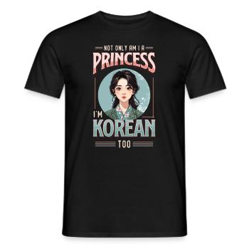 Mädchen Koreanische Herkunft Südkorea - Männer T-Shirt - Schwarz - Vorne - AI Model Male 178 light (178cm)