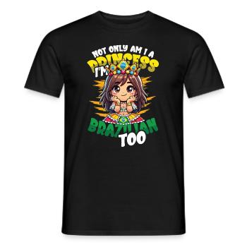 Girls of Brazilian origin Brazil - Men's T-Shirt - black - Front - AI Model Male 178 light (178cm)
