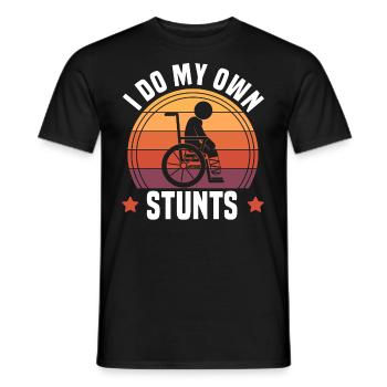 I Do My Own Stunts Funny Broken Leg - Men's T-Shirt - black - Front - AI Model Male 178 light (178cm)
