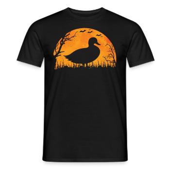Canard Halloween Silhouette Canard Effrayant - T-shirt homme - noir - Devant - AI Model Male 178 light (178cm)
