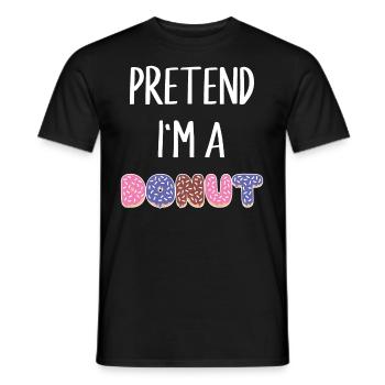 Tu so, als wäre ich ein Donut Lustiges Donut-Kostüm - Männer T-Shirt - Schwarz - Vorne - AI Model Male 178 light (178cm)