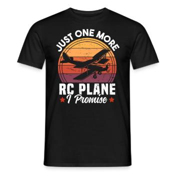 Nur noch ein RC-Flugzeug, versprochen - Männer T-Shirt - Schwarz - Vorne - AI Model Male 178 light (178cm)