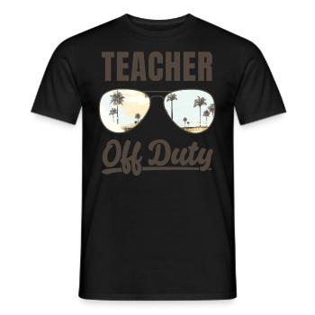 Professeur en congé Drôle Vacances d’été - T-shirt homme - noir - Devant - AI Model Male 178 light (178cm)
