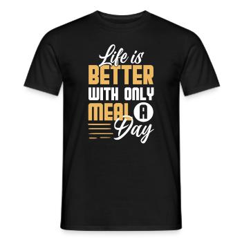 Intermittent fasting Weight loss - Men's T-Shirt - black - Front - AI Model Male 178 light (178cm)