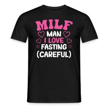Intermittent fasting Weight loss - Men's T-Shirt - black - Front - AI Model Male 178 light (178cm)