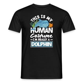 Dies Ist Mein Menschliches Kostüm Ich Bin Ein - Männer T-Shirt - Schwarz - Vorne - AI Model Male 178 light (178cm)