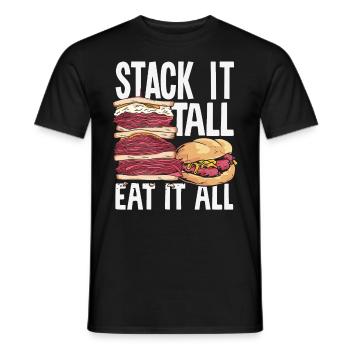 Sandwich Day Snack Celebration Sandwich - Men's T-Shirt - black - Front - AI Model Male 178 light (178cm)