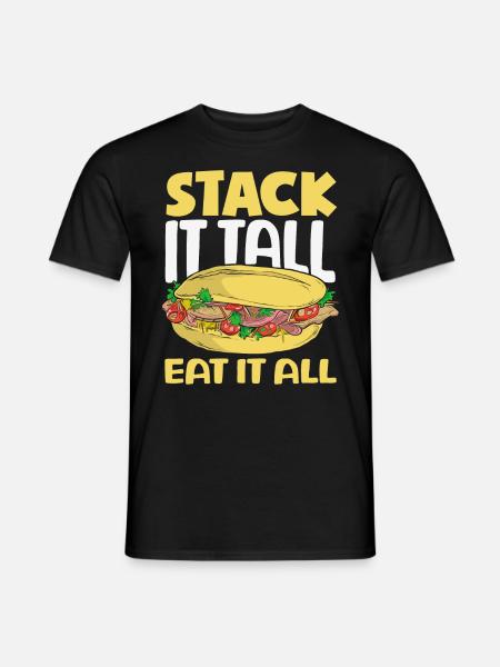 Sandwich Sandwich Snack Célébration - T-shirt homme - noir
