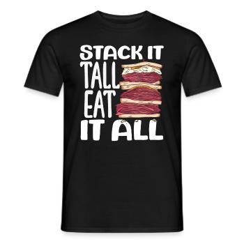 Sandwich Day Snack Celebration Sandwich - Men's T-Shirt - black - Front - AI Model Male 178 light (178cm)