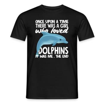 Es War Einmal Ein Mädchen Das Delfine Liebte - Männer T-Shirt - Schwarz - Vorne - AI Model Male 178 light (178cm)