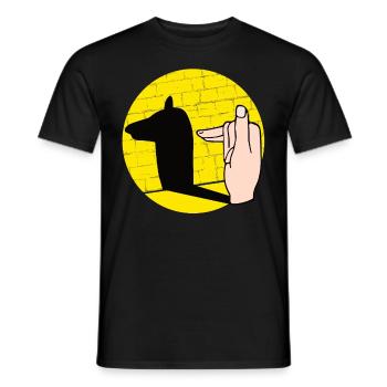 Hand Shadow Puppet Show Puppets - Men's T-Shirt - black - Front - AI Model Male 178 light (178cm)
