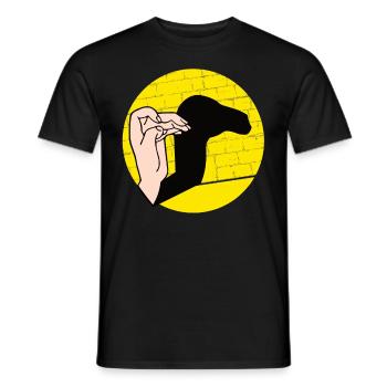 Hand Shadow Puppet Show Puppets - Men's T-Shirt - black - Front - AI Model Male 178 light (178cm)