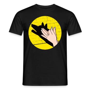 Hand Shadow Puppet Show Puppets - Men's T-Shirt - black - Front - AI Model Male 178 light (178cm)