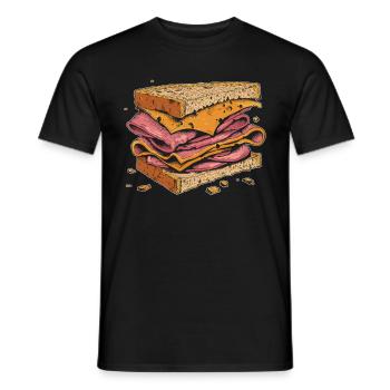 Sandwich Day Snack Celebration Sandwich - Men's T-Shirt - black - Front - AI Model Male 178 light (178cm)