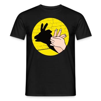 Hand Shadow Puppet Show Puppets - Men's T-Shirt - black - Front - AI Model Male 178 light (178cm)