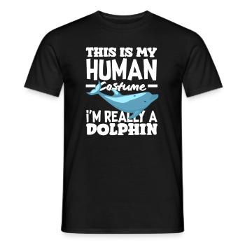 Dies Ist Mein Menschenkostüm Ich Bin Wirklich Ein - Männer T-Shirt - Schwarz - Vorne - AI Model Male 178 light (178cm)