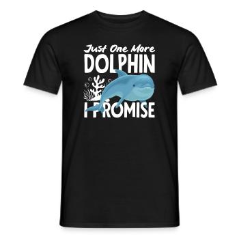 Nur Noch Ein Delfin Ich Verspreche - Männer T-Shirt - Schwarz - Vorne - AI Model Male 178 light (178cm)