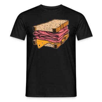 Sandwich Sandwich Snack Célébration - T-shirt homme - noir - Devant - AI Model Male 178 light (178cm)