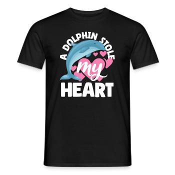 Ein Delfin Hat Mein Herz Gestohlen - Männer T-Shirt - Schwarz - Vorne - AI Model Male 178 light (178cm)