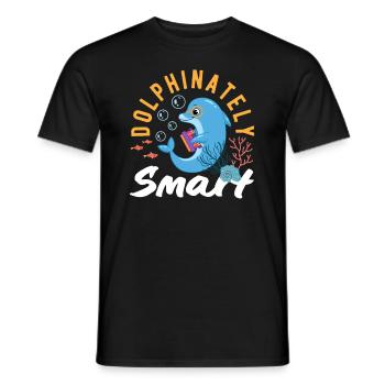 Dolphinately Smart Taucherfreund - Männer T-Shirt - Schwarz - Vorne - AI Model Male 178 light (178cm)