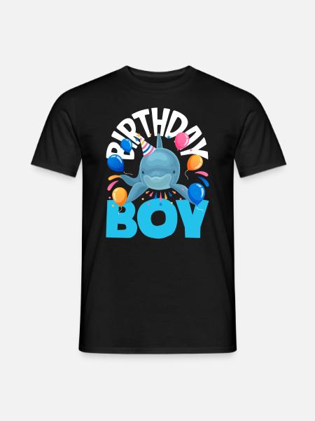 Dolphin - Birthday Child - Men's T-Shirt - black
