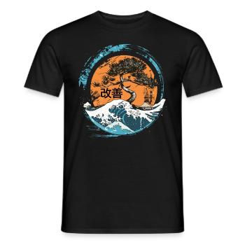 Hiragana Katakana Kaizen-methode Kaizen - Männer T-Shirt - Schwarz - Vorne - AI Model Male 178 light (178cm)