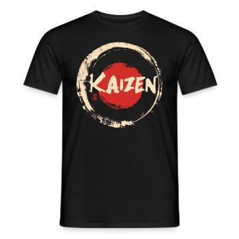 Hiragana Katakana Kaizen-methode Kaizen - Männer T-Shirt - Schwarz - Vorne - AI Model Male 178 light (178cm)